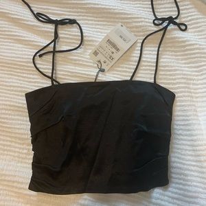 Zara satin crop top